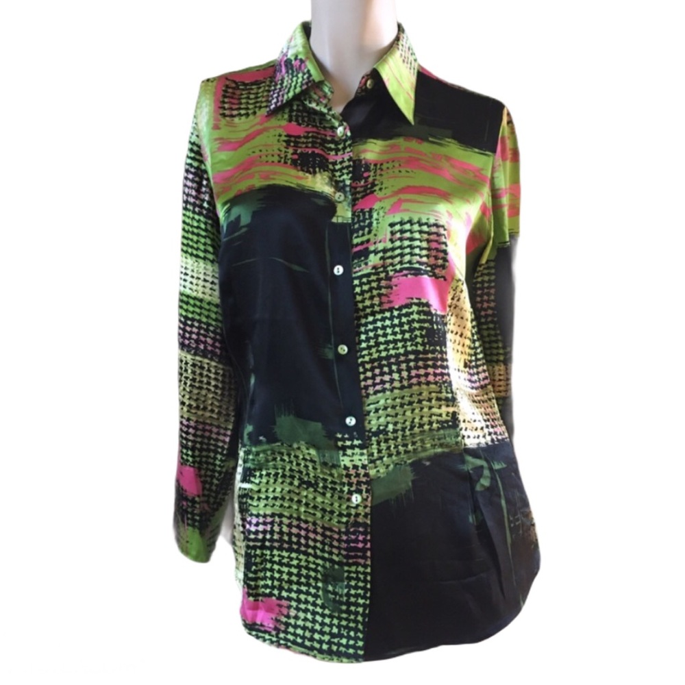 Audrey Talbott 100 % Silk Blouse, EUC